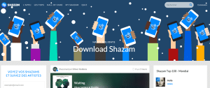 Page d'accueil du site officiel Shazam