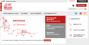 Aperçu du site internet Generali