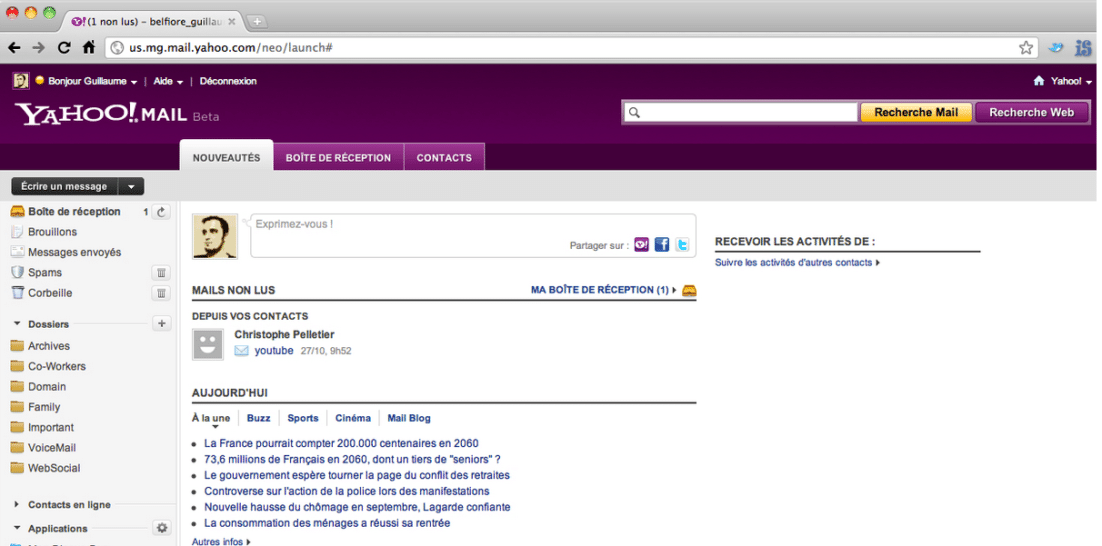 Boite de messagerie yahoo