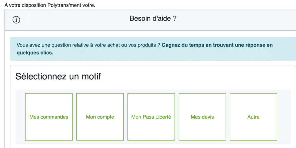 Page d'aide Polytrans