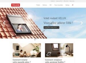 Aperçu du site web Velux