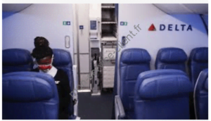 Aperçu de l'intérieur d'un avion delta airlines