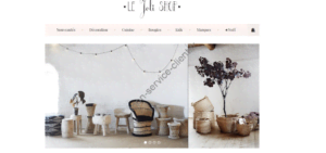 Page accueil site le joli shop