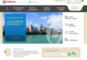 Aperçu du site web Veolia